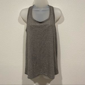 grey workout athletic yoga gym racerback muscle tank top athleisure activewear
